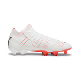 PUMA Future Ultimate FG/AG Firm Ground Soccer Cleats - White/Black/Fire Orchid - Best Buy Soccer