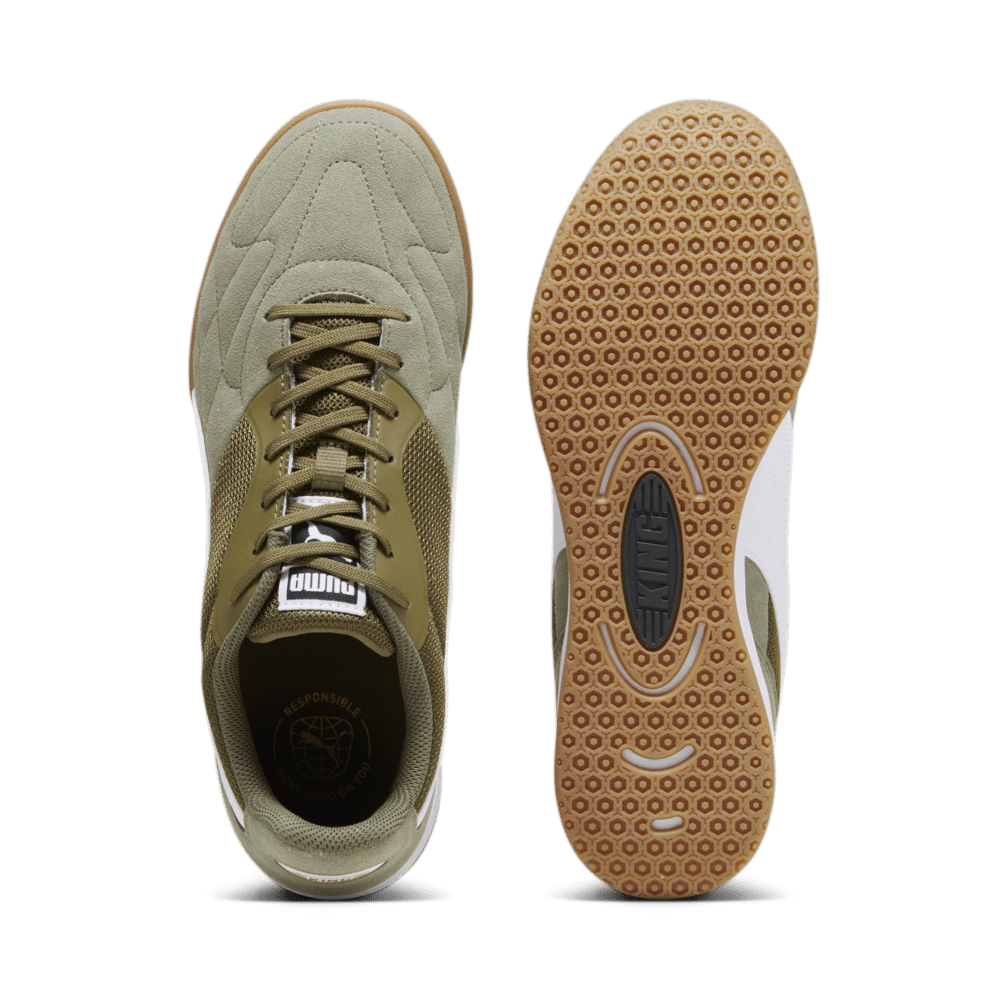PUMA King Top IT Indoor Shoes Olive Drab/White/Gold - Best Buy Soccer