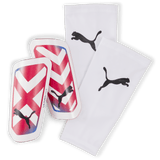 PUMA Ultra Light Sleeve Shin Guards White/Red - Best Buy Soccer