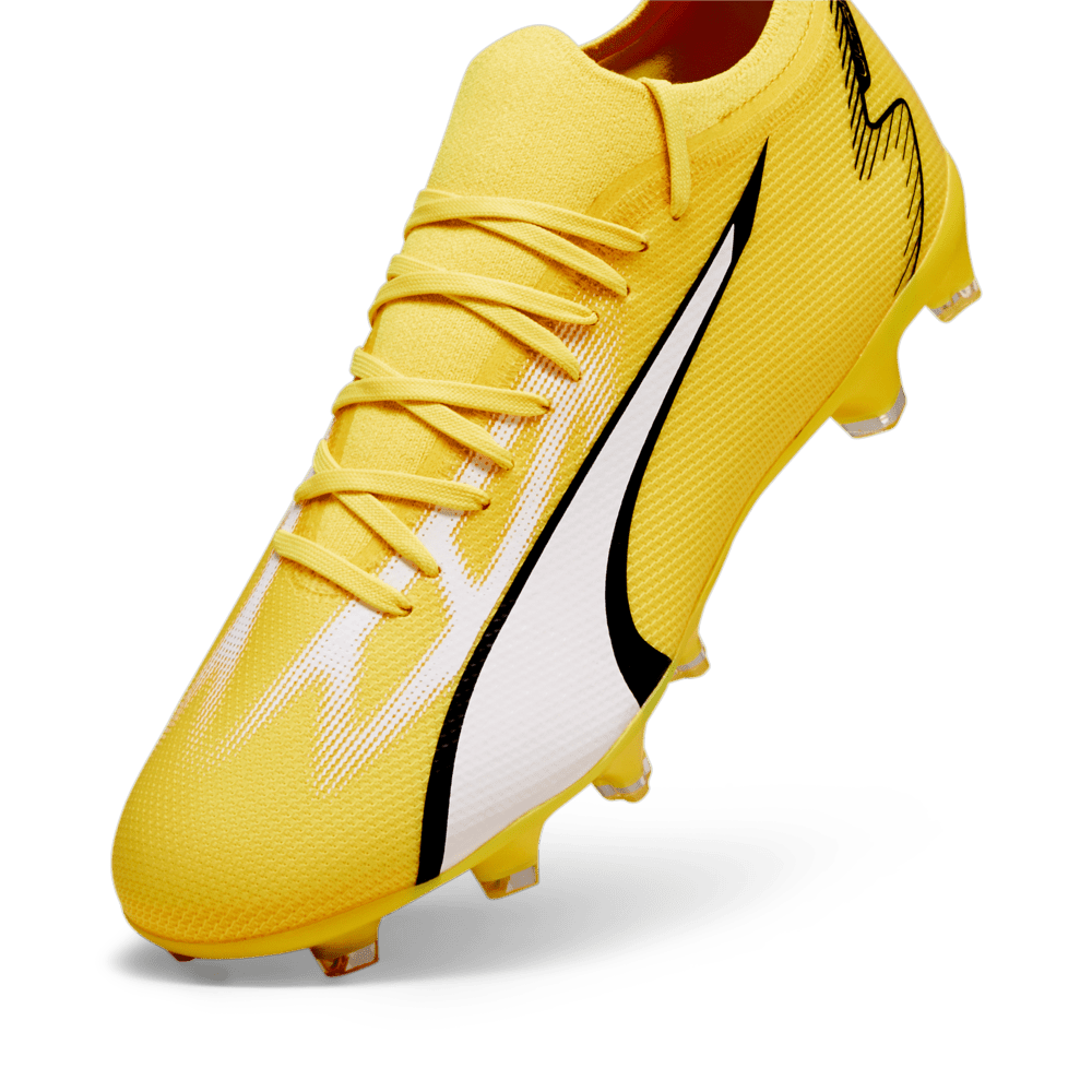 PUMA Ultra Match FG/AG Multi - Ground Cleats Yellow/White/Black - Best Buy Soccer