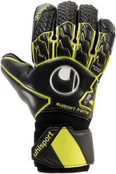 Uhlsport Kid's Supersoft Goalkeeper Gloves Black/Yellow - Best Buy Soccer