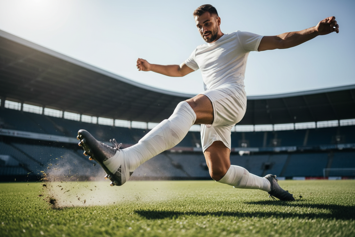 Why soccer players use tape on their legs?