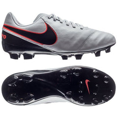 Nike JR Tiempo Legend IV FG Firm Ground Football Boots Pure Platinum/Silver