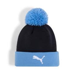 PUMA Manchester City Ess Pom Beanie Navy/Team Light Blue