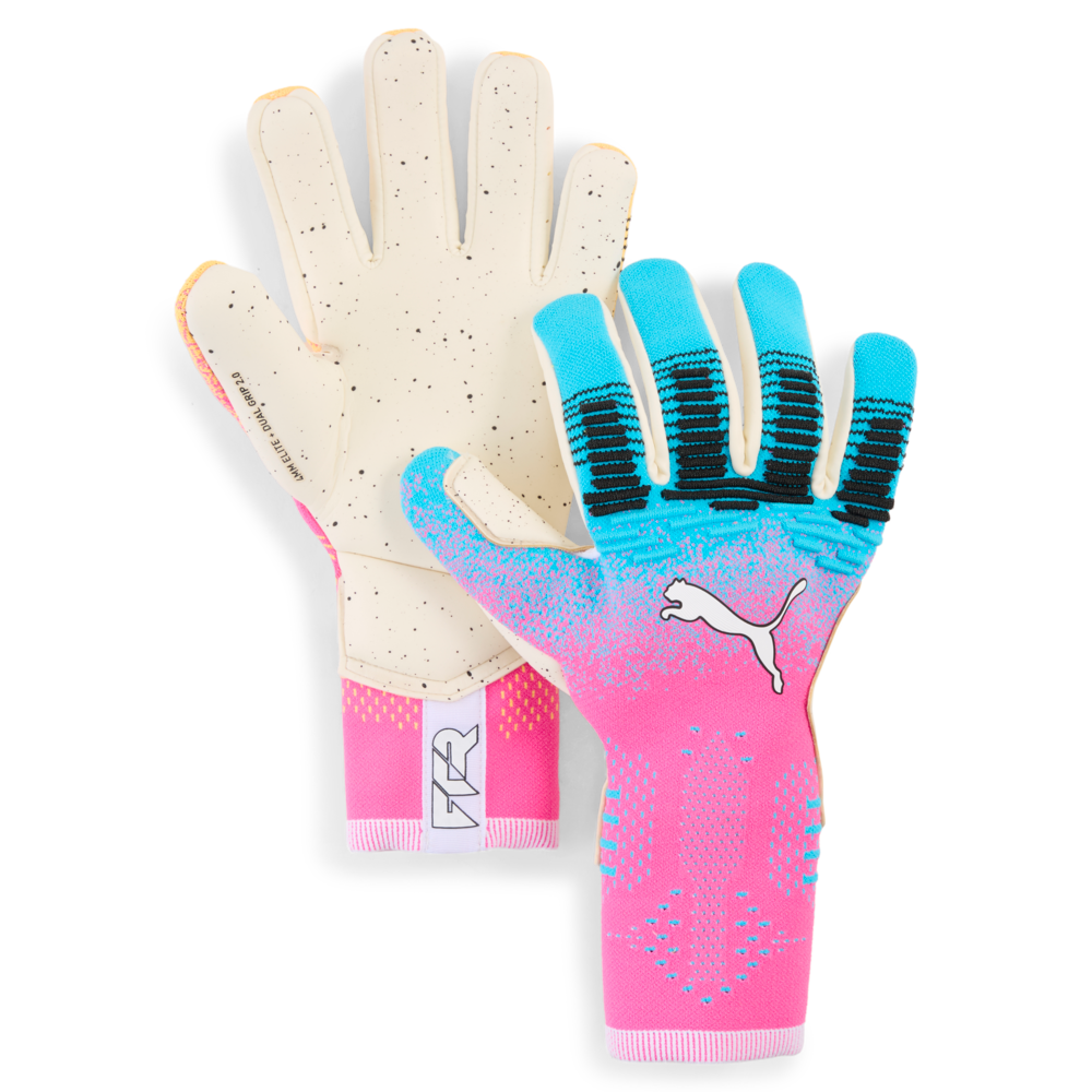 PUMA Future Ultimate NC Goalkeeper Soccer Gloves - Blue/Pink/White