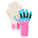 PUMA Future Ultimate NC Goalkeeper Soccer Gloves - Blue/Pink/White