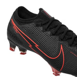 Nike Mercurial Vapor 13 Elite FG Firm Ground Men's Soccer Cleats - Black/Chile Red/Dark Smoke Grey/Chile Red