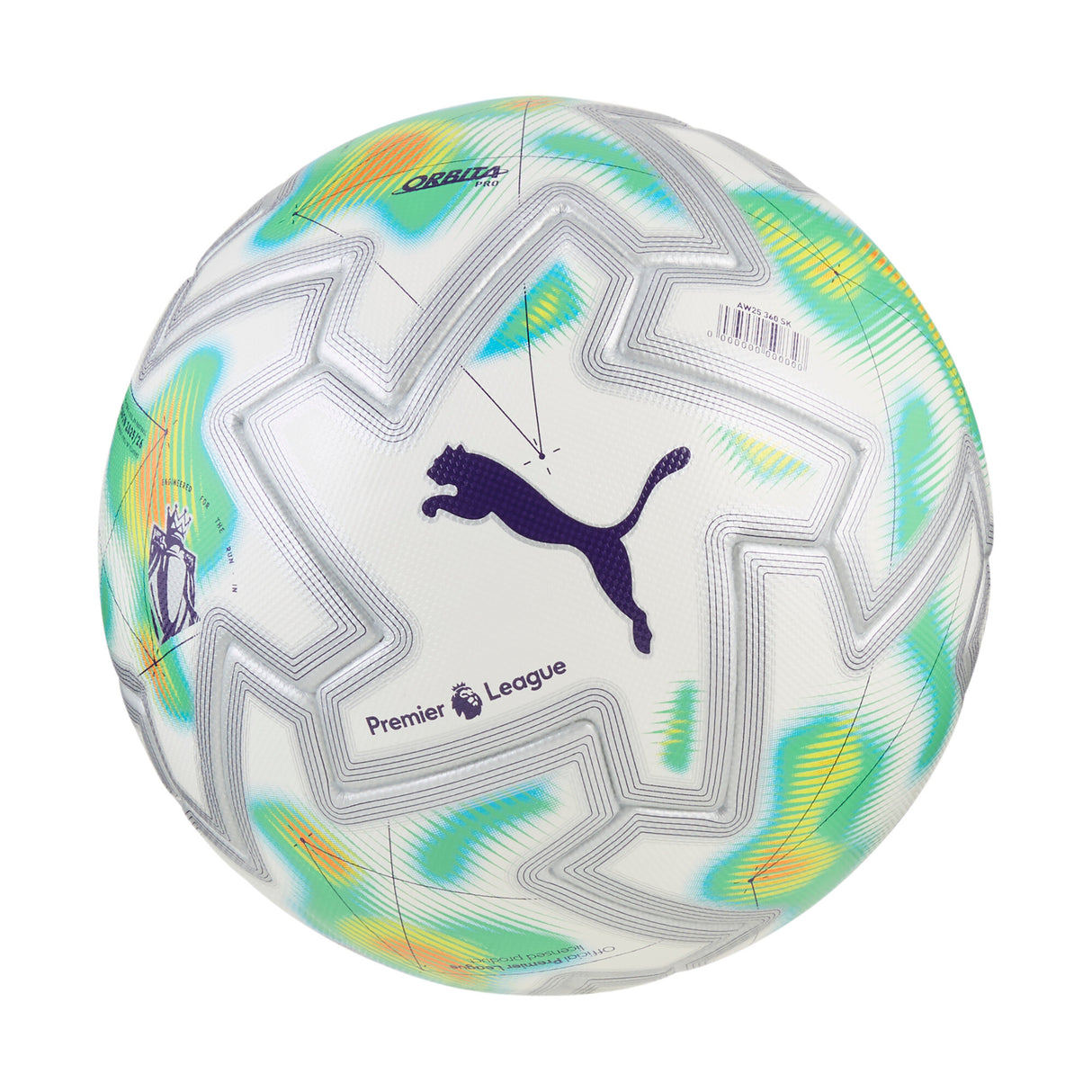 PUMA Orbita Pro Premier League Thrill (FIFA Quality) Soccer Ball - White/Multicolor