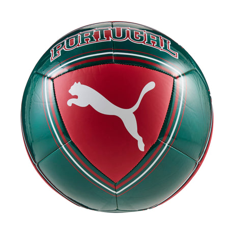 PUMA Portugal Culture Soccer Ball - Red/Green Lagoon