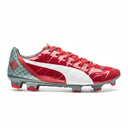 PUMA Evopower 1.2 Graphic FG Firm Ground Soccer Cleats - High Risk Red/White/Sea Pine