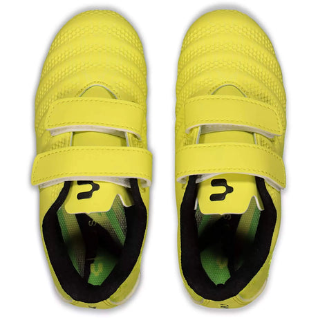 Botines de fútbol Charly Hotcross FG 2.0 para niños con suela firme - Limón/Negro