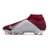 Nike Phantom Vision Elite DF FG Firm Ground Men's Soccer Cleats - Rising Fire/Red/Dark Grey/Bright Crimson