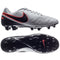 Nike Tiempo Genio II Leather FG Firm Groun Soccer Cleats - Pure Platinum/Black
