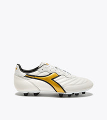 Diadora Brasil LT + MDPU Firm Ground Football Boots White/Gold