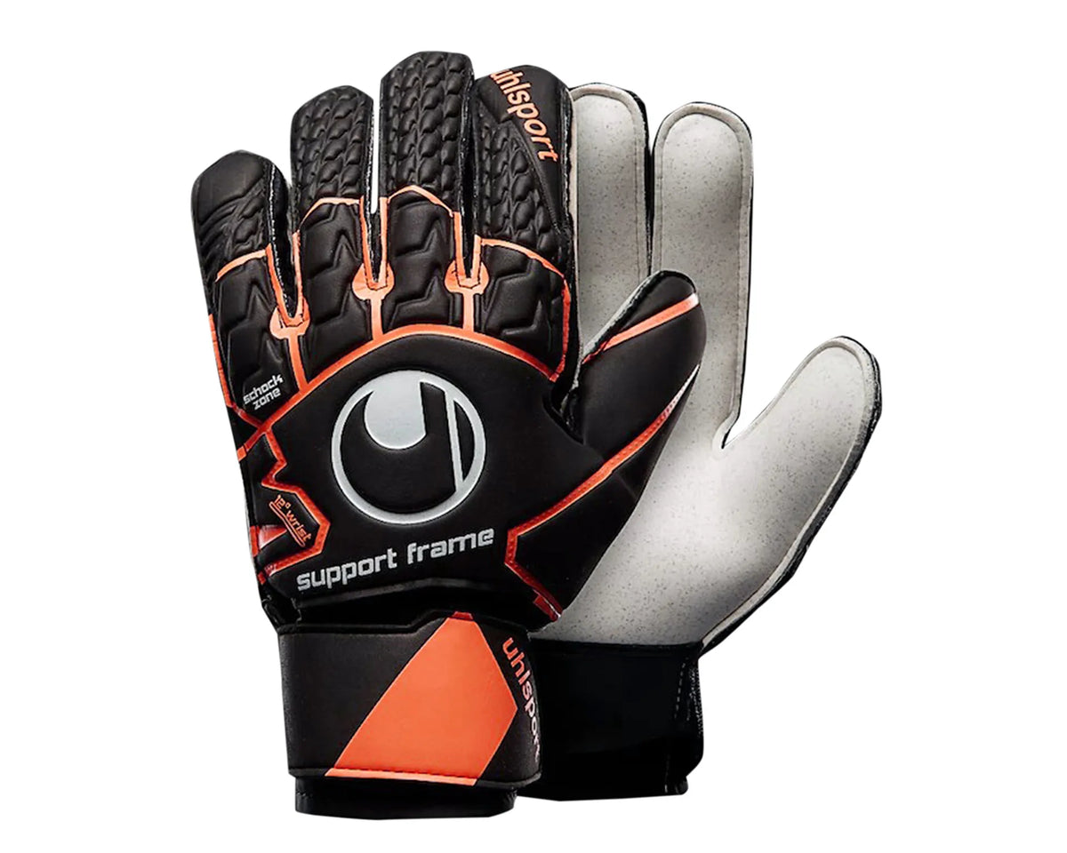 Uhlsport Soft Resist Support Frame Goalkeeper Gloves Black/Orange