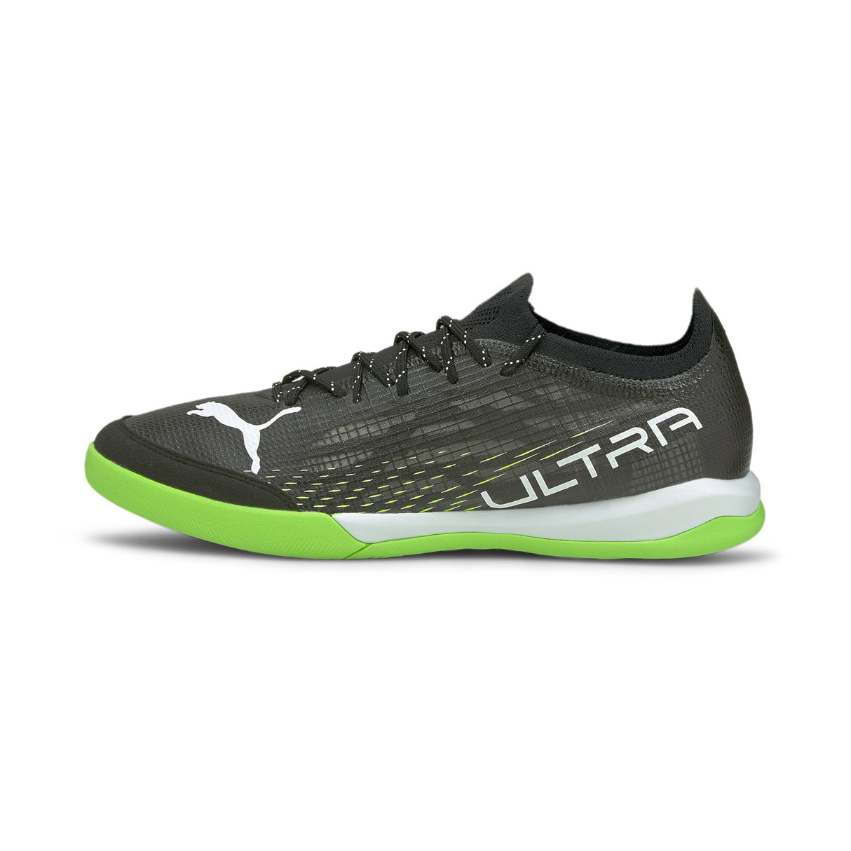 PUMA Ultra 1.3 Pro Court IT Indoor Soccer Shoes - Black/White/Green Glare