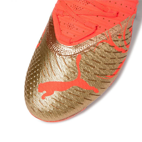 PUMA Future Z 1.4 Neymar JR FG/AG Botas de fútbol para terreno firme - Fiery Coral/Dorado