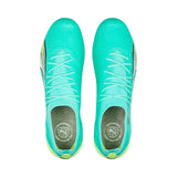 PUMA Ultra Ultimate FG/AG Tacos de fútbol para terreno firme - Electric Peppermint/White/Fast Yellow