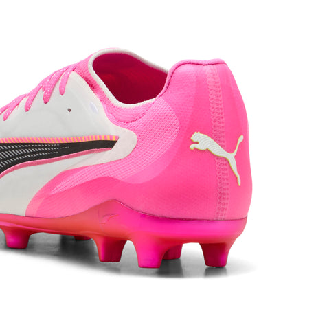 PUMA King 20 Ultimate FG/AG Firm Ground/Artificial Ground Men's Soccer Cleats - White/Pink/Aqua