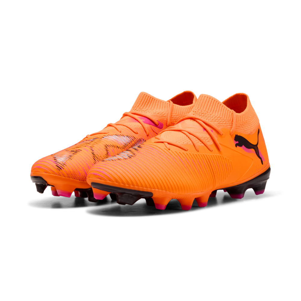 PUMA Future 8 Match FG/AG Men's Soccer Cleats - Orange/Black