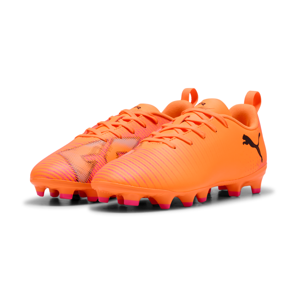PUMA Future 8 Play FG/AG Youth Soccer Cleats - Orange/Black