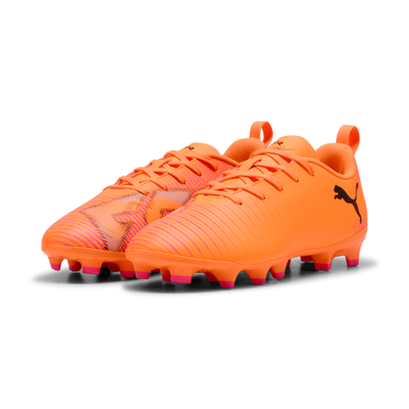 PUMA Future 8 Play FG/AG Youth Soccer Cleats - Orange/Black