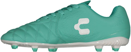 Charly Legendario LT FG 2.0 Tacos de fútbol de terreno firme - Aqua/Blanco
