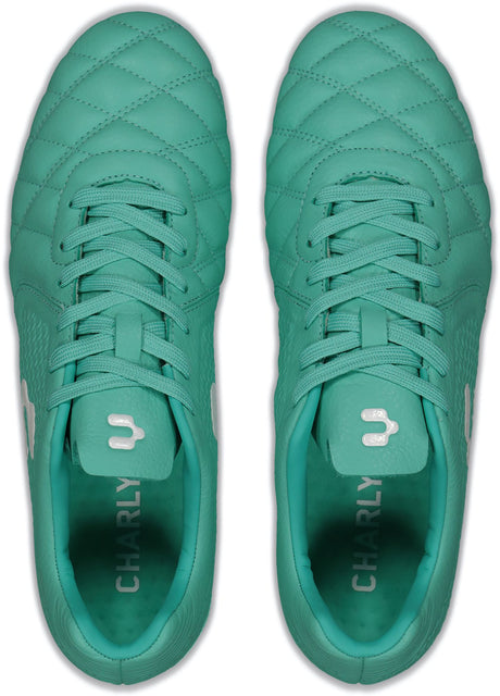 Charly Legendario LT FG 2.0 Tacos de fútbol de terreno firme - Aqua/Blanco