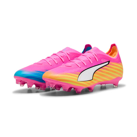 Tacos de fútbol PUMA Ultra 6 Match FG/AG de terreno firme/césped artificial para hombre - Rosa/Blanco