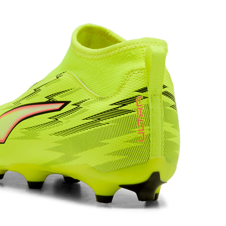 PUMA Ultra 6 Match+ Laceless FG/AG Firm/Multi-Ground Youth Soccer Cleats - Yellow/Black