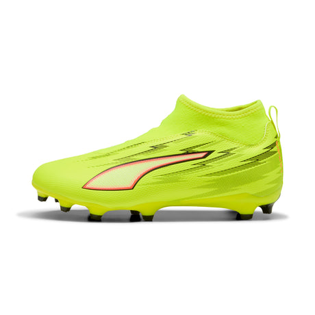 PUMA Ultra 6 Match+ Laceless FG/AG Firm/Multi-Ground Youth Soccer Cleats - Yellow/Black
