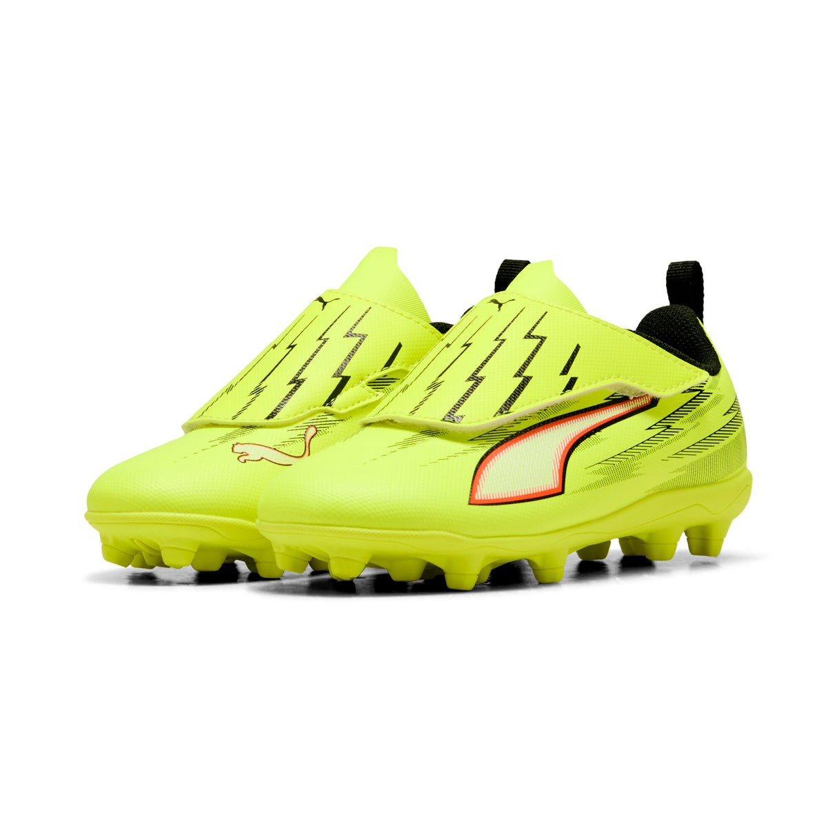 PUMA Ultra 6 Play V FG/AG RB Firm/Multi-Ground Youth Soccer Cleats - Yellow/Black/Red
