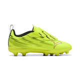 PUMA Ultra 6 Play V FG/AG RB Firm/Multi-Ground Youth Soccer Cleats - Yellow/Black/Red