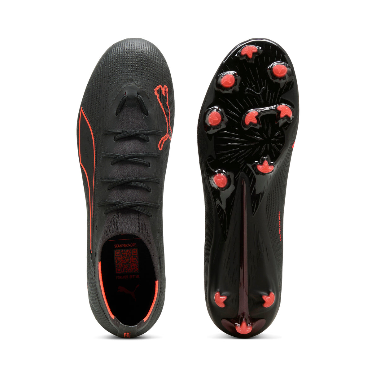 PUMA Ultra 6 Pro FG/AG Firm Ground/Artificial Ground Men's Soccer Cleats - Black/Red