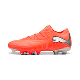 PUMA Future 9 Fusion FG/AG Firm/Multi-Ground Men's Soccer Cleats - Red/White/Black