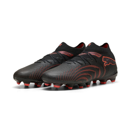 PUMA Future 9 Pro FG/AG Firm Ground/Artificial Ground Men's Soccer Cleats - Black/Red/Gray
