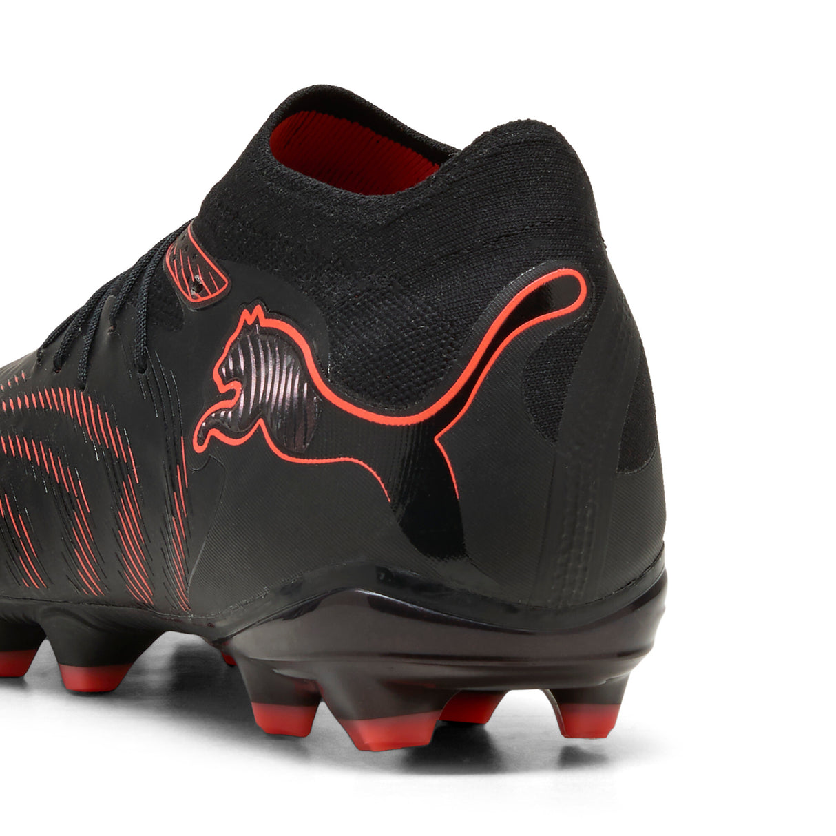 PUMA Future 9 Pro FG/AG Firm Ground/Artificial Ground Men's Soccer Cleats - Black/Red/Gray