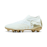 PUMA Future 9 Pro FG/AG Firm/Multi-Ground Men's Soccer Cleats - White/Gold/Black