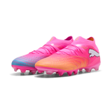 Tacos de fútbol PUMA Future 9 Pro FG/AG para hombre, terreno firme/artificial - Rosa/Turquesa/Blanco