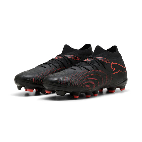 PUMA Future 9 Match FG/AG Firm Ground/Artificial Ground Men's Soccer Cleats - Black/Red/Gray