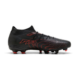 PUMA Future 9 Match FG/AG Firm Ground/Artificial Ground Men's Soccer Cleats - Black/Red/Gray