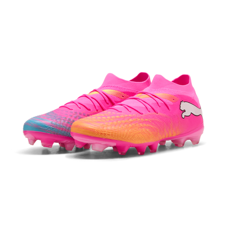 PUMA Future 9 Match FG/AG Firm Ground/Artificial Ground Men's Soccer Cleats - Pink/Aqua/White