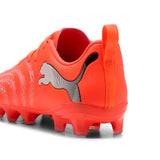 PUMA Future 9 Play FG/AG Firm/Multi-Ground Youth Soccer Cleats - Red/White/Black