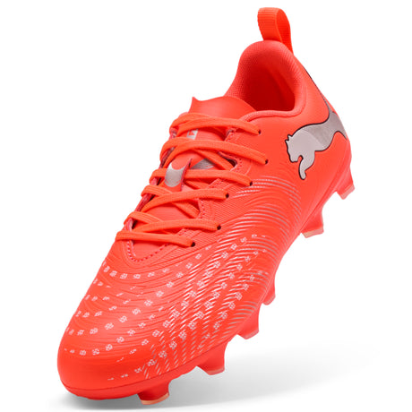 PUMA Future 9 Play FG/AG Firm/Multi-Ground Youth Soccer Cleats - Red/White/Black
