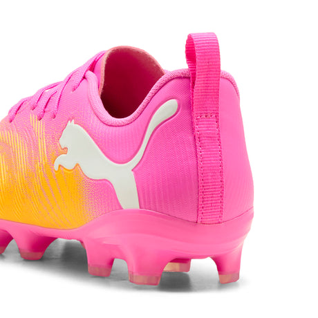 PUMA Future 9 Play FG/AG Botas de Fútbol Juveniles para Terreno Firme/Artificial - Rosa/Turquesa