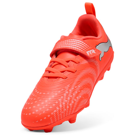 PUMA Future 9 Play V FG/AG RB Firm/Multi-Ground Youth Soccer Cleats - Red/White/Black