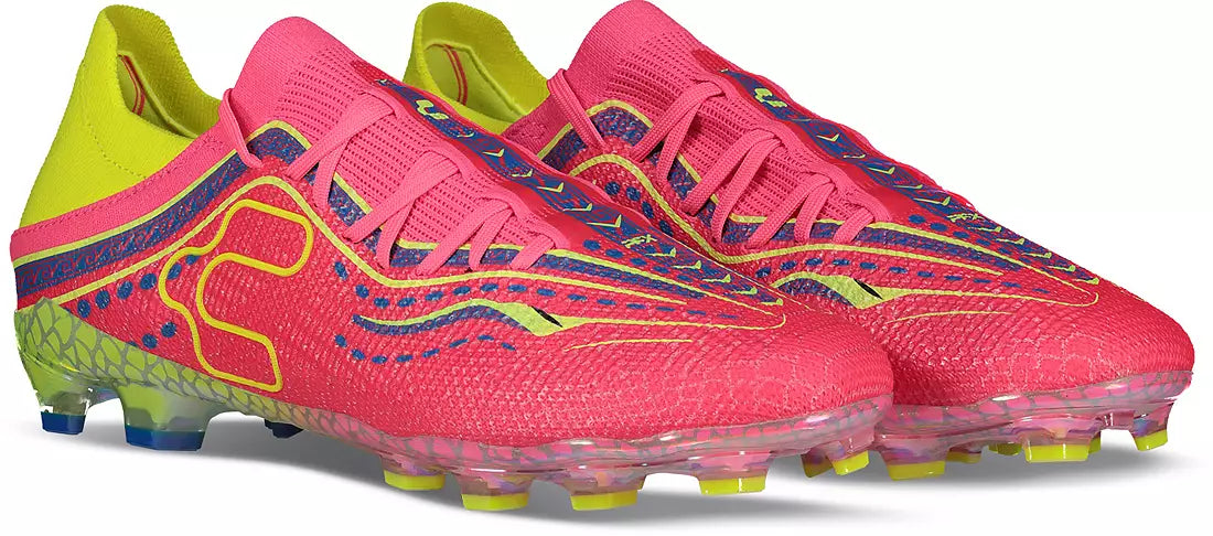Charly Zinetik 26 PFX Firm Ground Men's Soccer Cleats - Fuchsia/Yellow