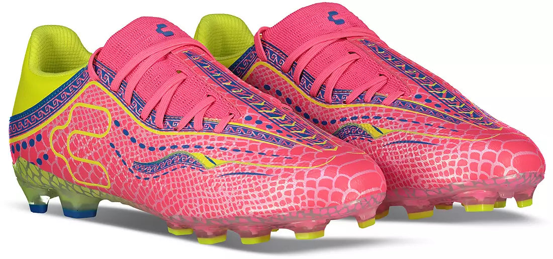 Charly Zinetik 26 Plus Firm Ground Men's Soccer Cleats -Fushia/Yellow