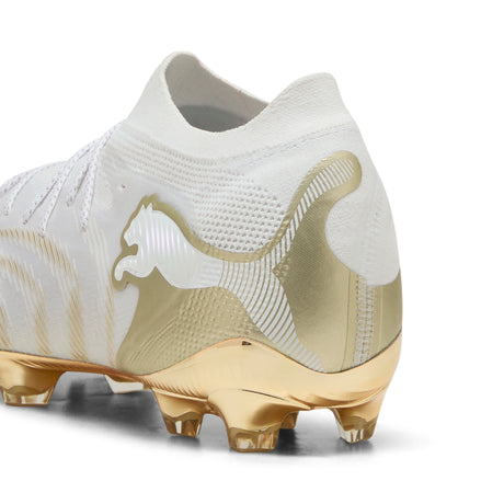 PUMA Future 9 Ultimate FG Firm Ground Men's Soccer Cleats - White/Gold/Black