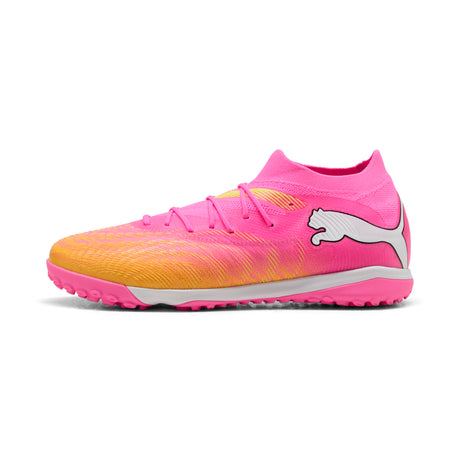 Tacos de fútbol masculinos PUMA Future 9 Match TT Turf - Rosa/Aqua